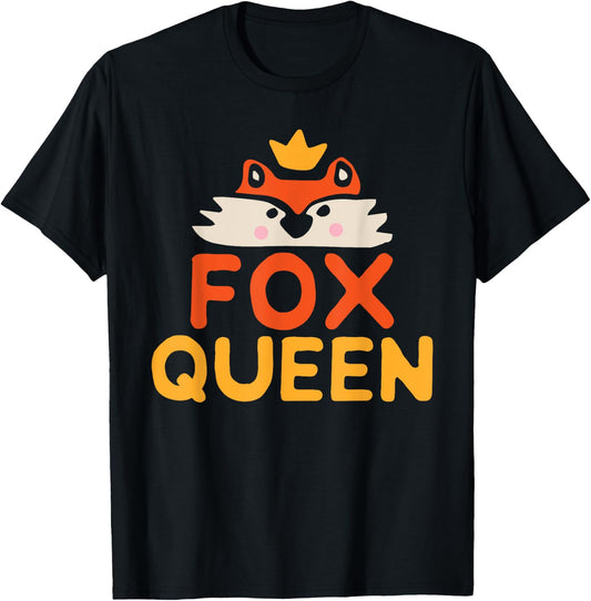 Fox Queen T-Shirt - T-Shirt | Black