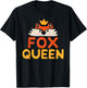 Fox Queen T-Shirt - T-Shirt | Black