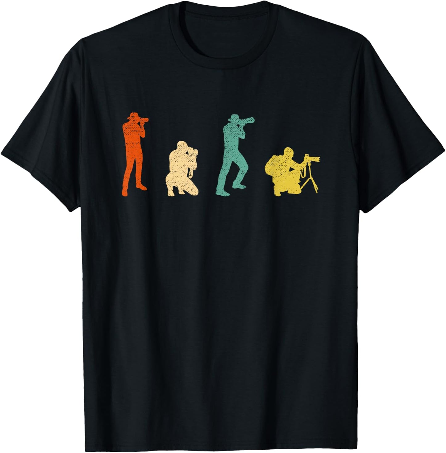 Vintage Photo Camera Photogrpaher Graphic Design Photography T-Shirt - T-Shirt | Black