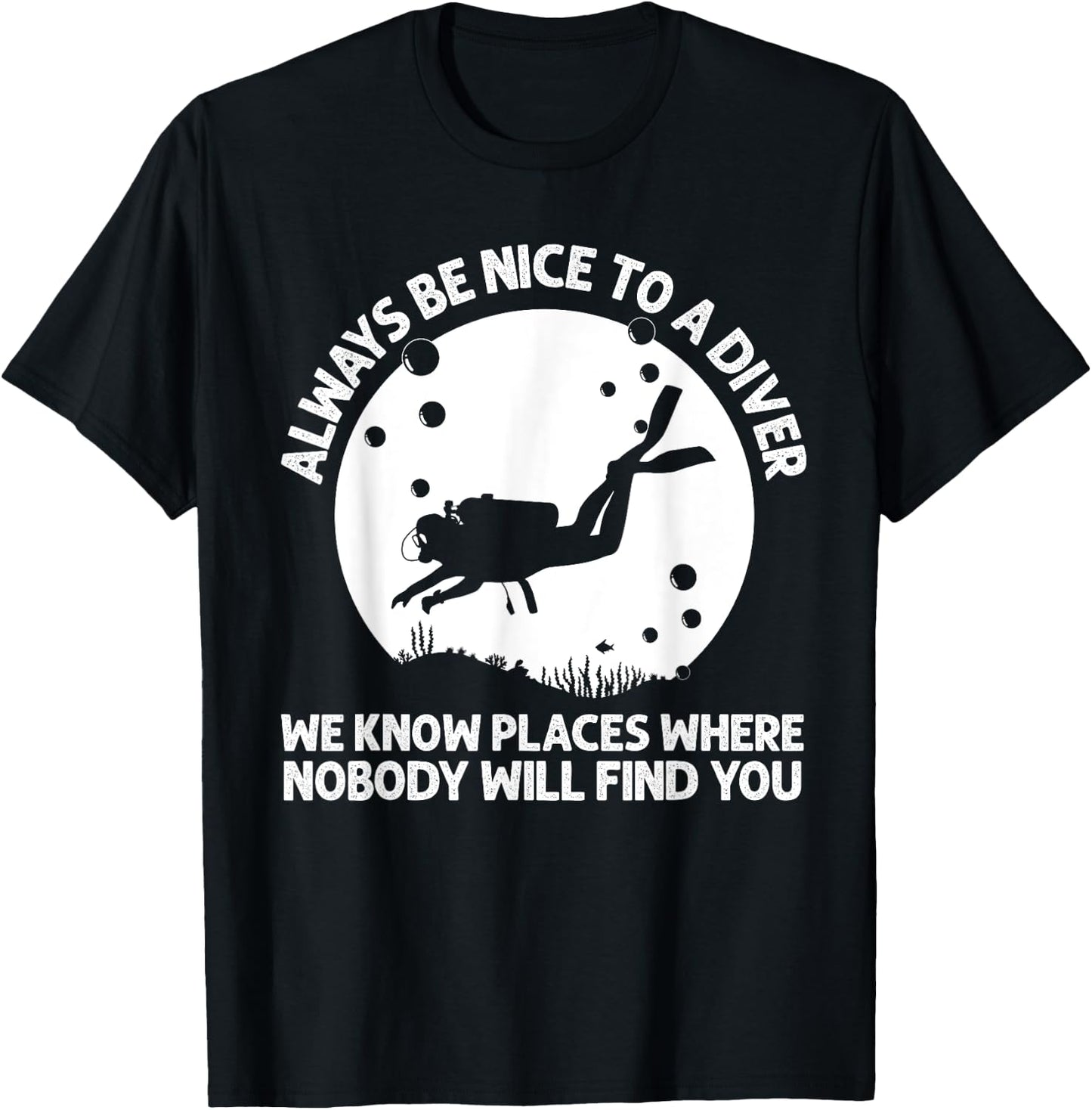 Cool Scuba Diving Women Scuba Diver Underwater Lover T-Shirt - T-Shirt | Black