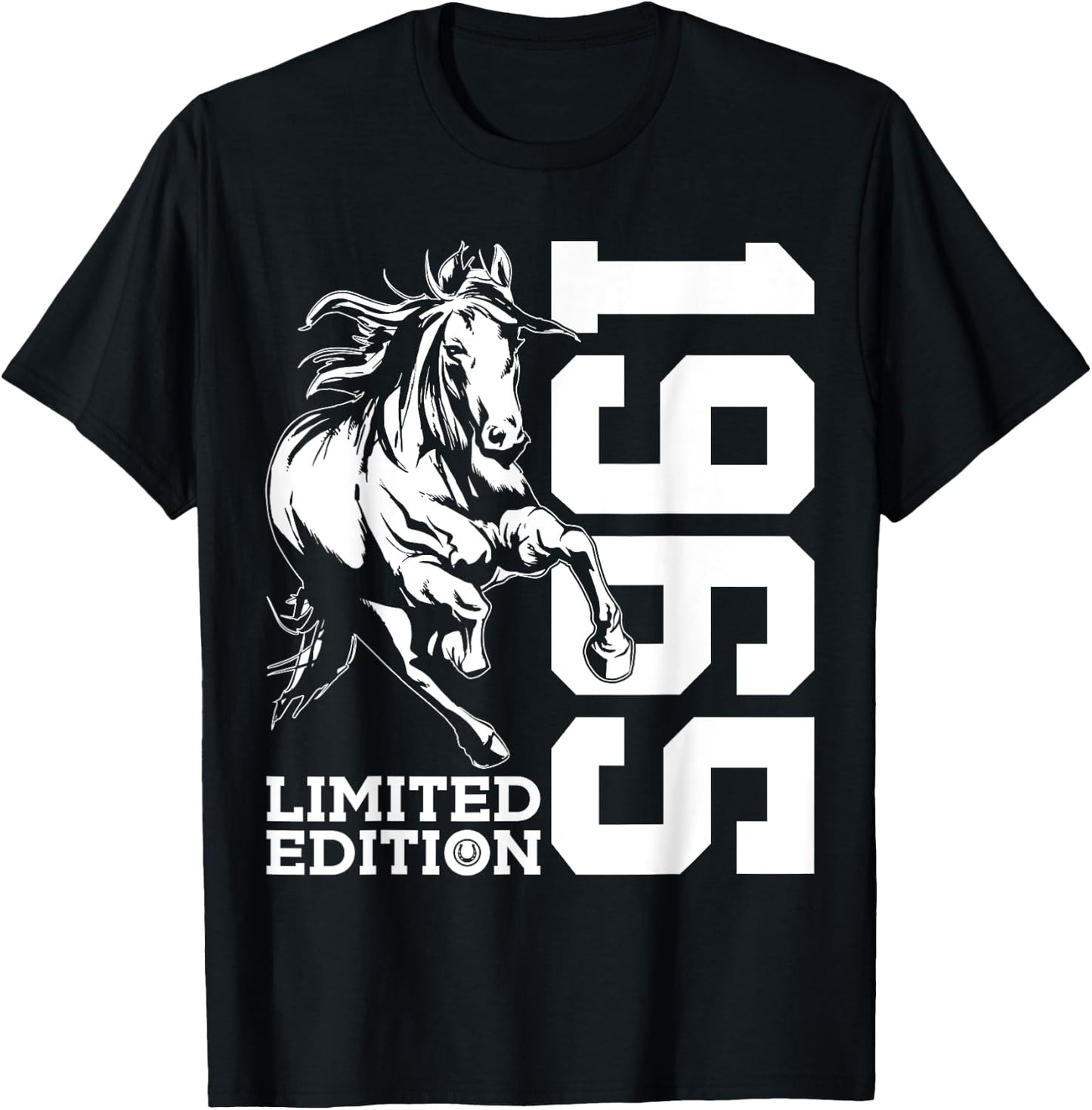 Riding 60th Birthday Horse Limited Edition 1965 Rider T-Shirt - T-Shirt | Black