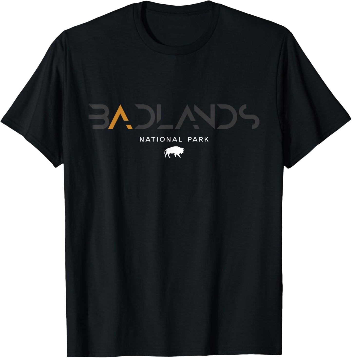 Badlands National Park South Dakota Tonal Retro Vintage T-Shirt - T-Shirt | Black