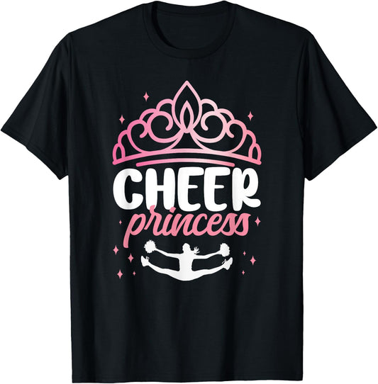 Cheer Cheerleading Cheer Princess T-Shirt - T-Shirt | Black