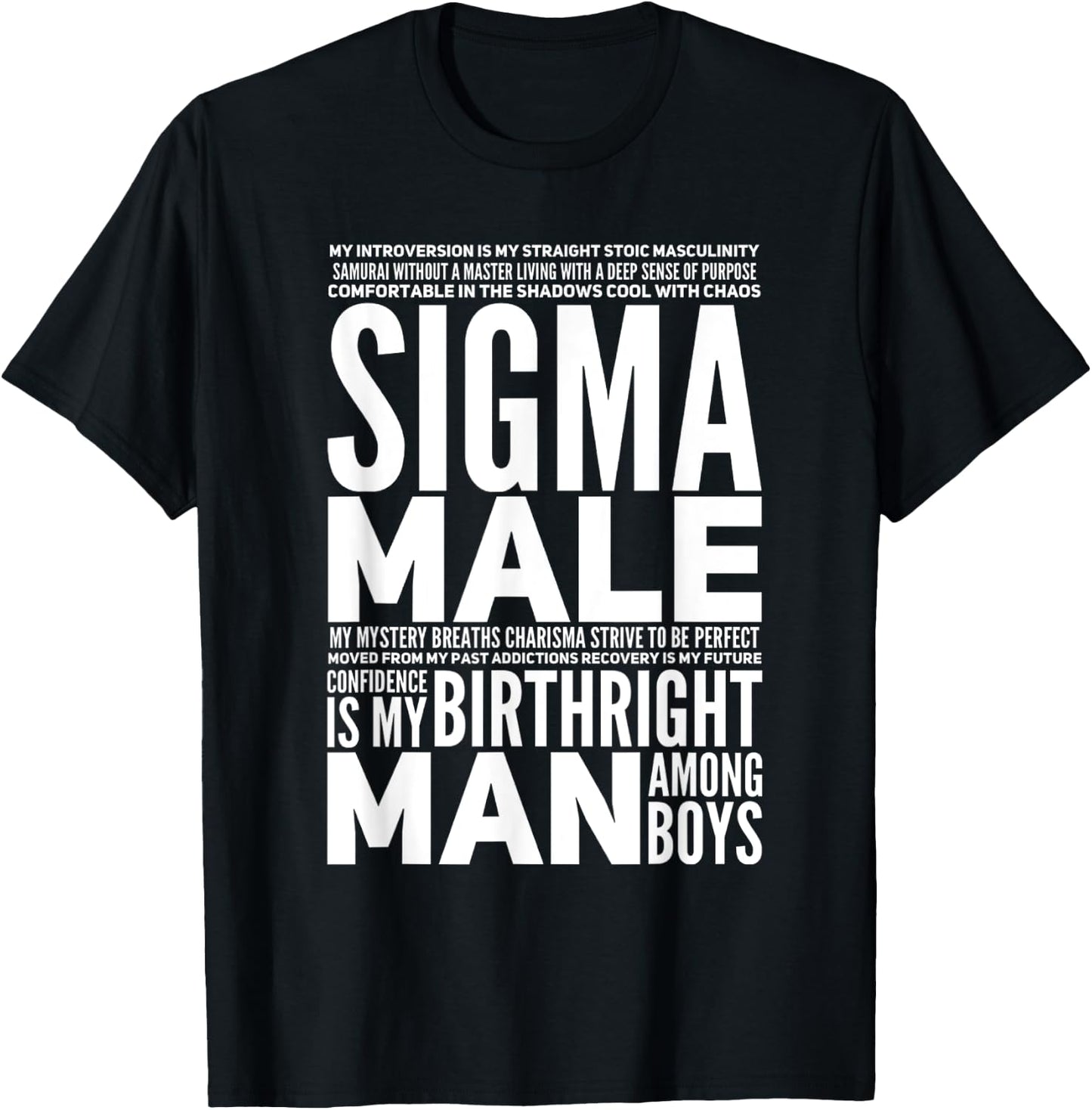 Sigma Male T-Shirt - T-Shirt | Black
