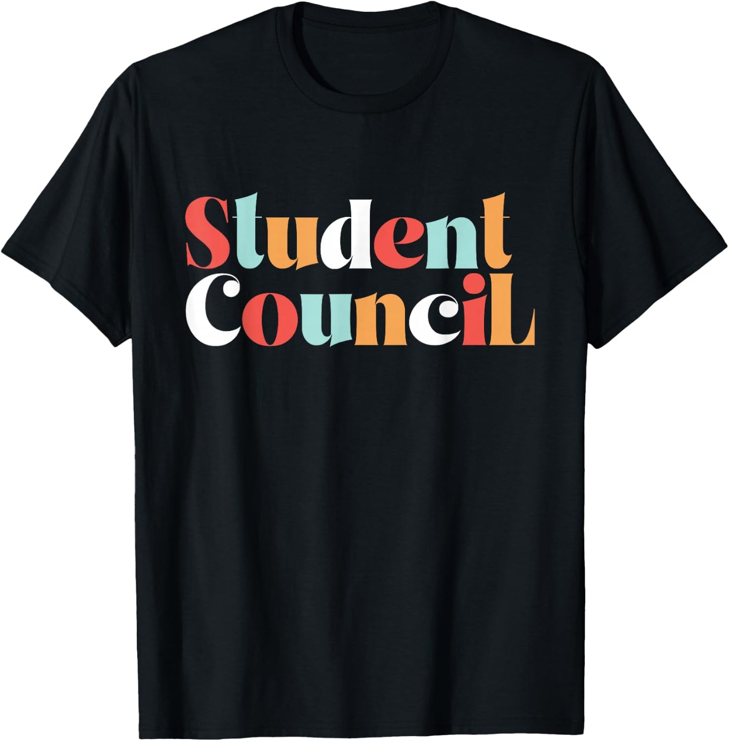Student Council Groovy World Student Day Men Women Kids T-Shirt - T-Shirt | Black