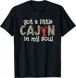 Funny Crawfish Little Cajun Boil Crayfish Leopard Women Girl T-Shirt - T-Shirt | Black