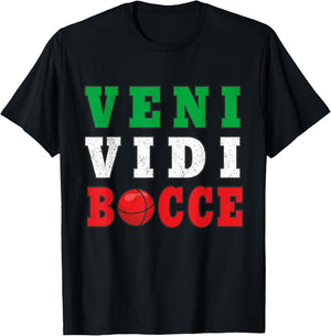 Bocce Veni Vidi Bocce Funny Bocce Player T-Shirt - T-Shirt | Black