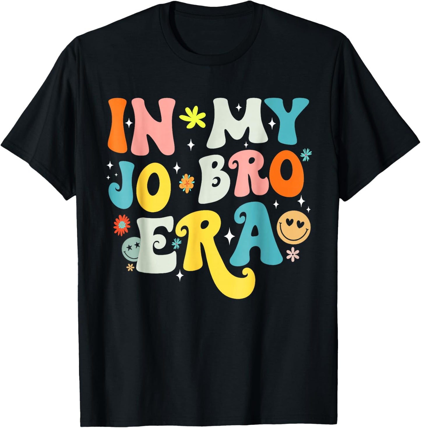 In My Jo Bro Era Funny Groovy Retro In My Job Bro Era T-Shirt - T-Shirt | Black