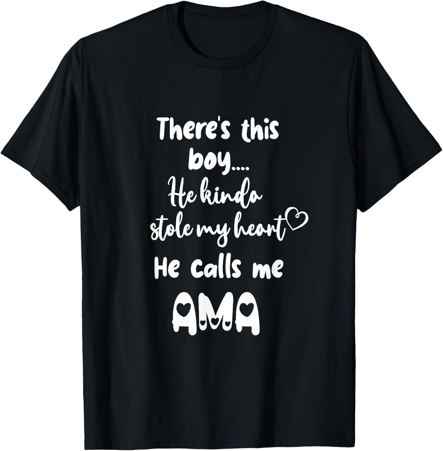This Boy Calls Me Ama Special Grandmother Grandma T-Shirt - T-Shirt | Black