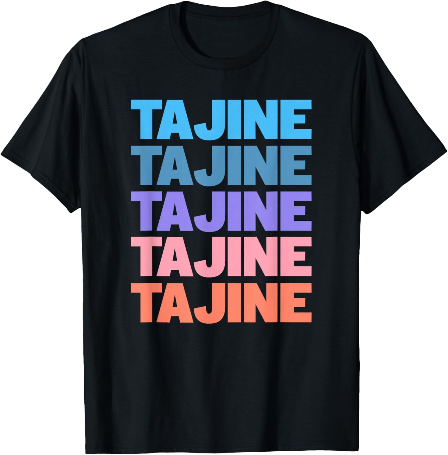 Funny Modern Repeated Tajine Tagine Maghreb Chef T-Shirt - T-Shirt | Black
