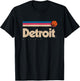 Detroit Basketball B-Ball City Michigan Retro Detroit T-Shirt - T-Shirt | Black