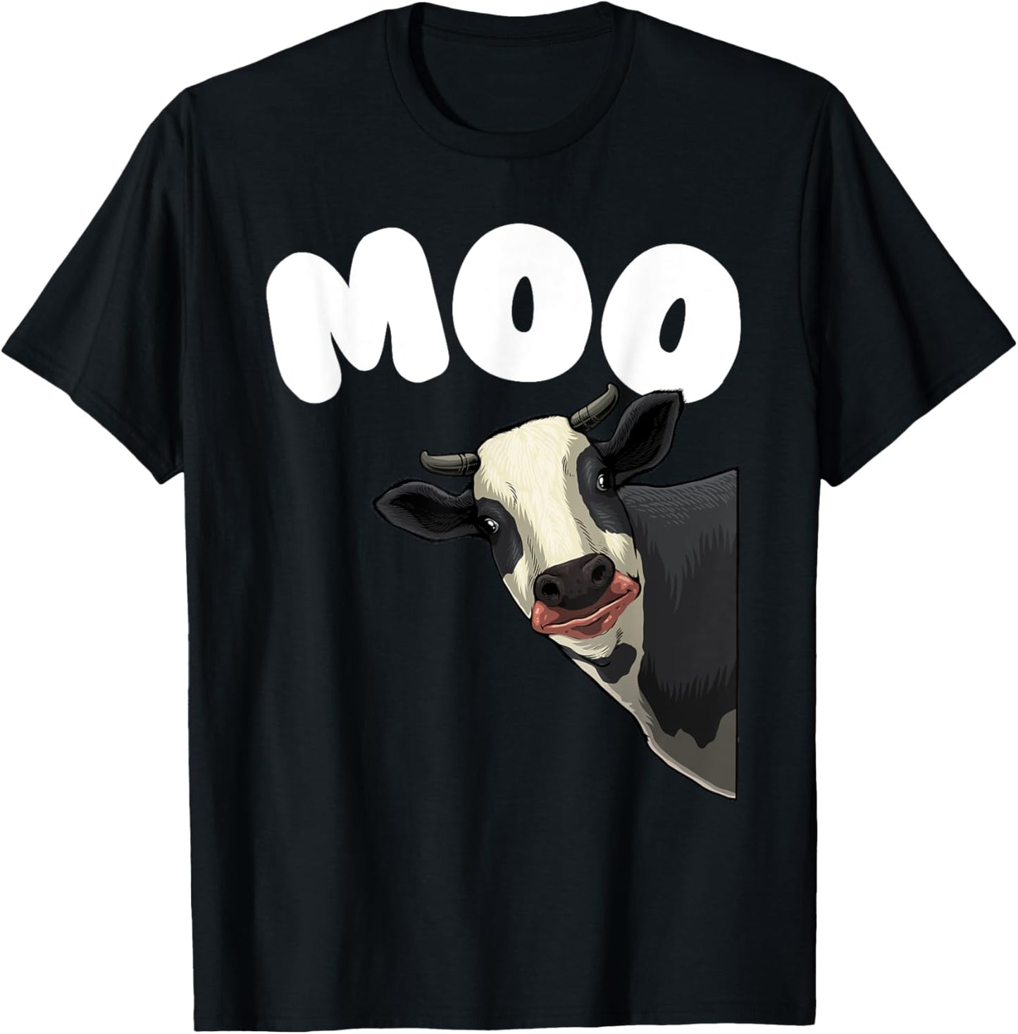 Funny Cow Design Women Cow Farmer Dairy Farm Animal T-Shirt - T-Shirt | Black