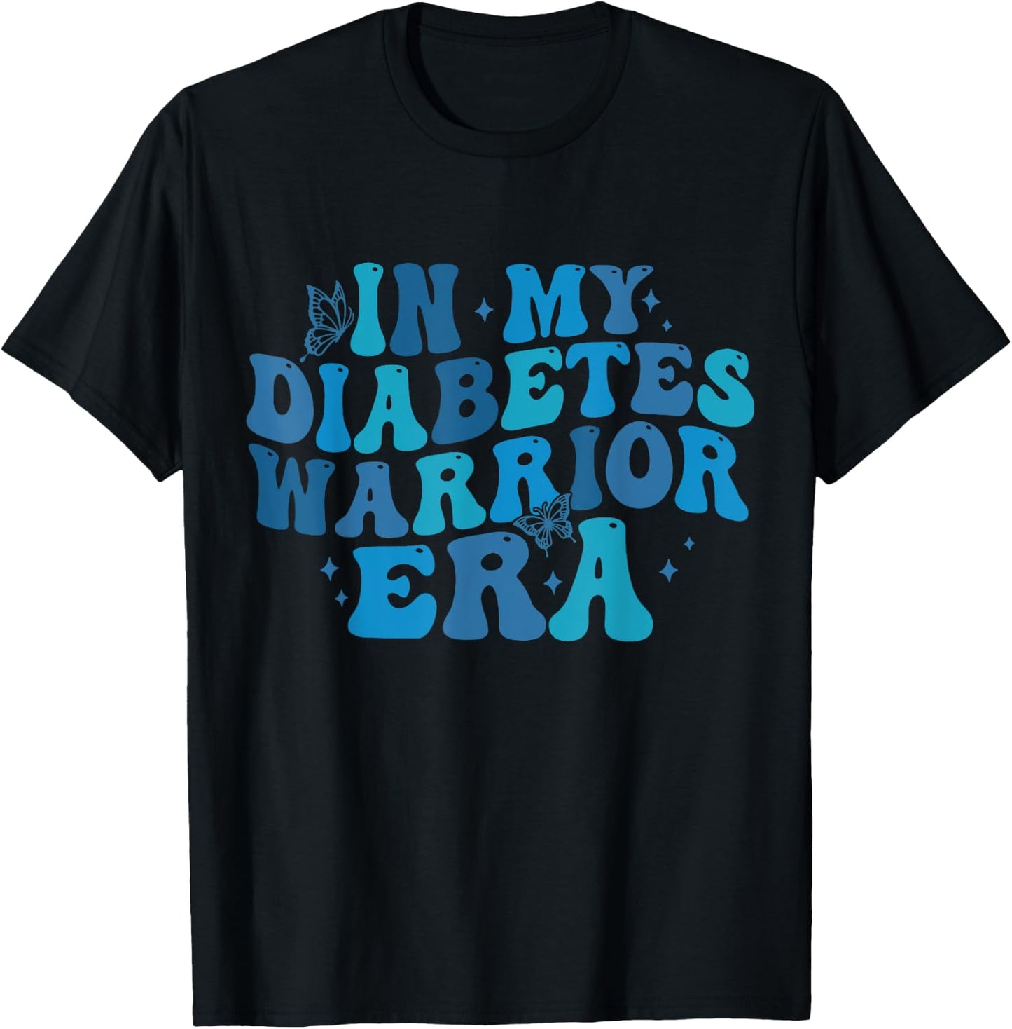 Retro In My Diabetes Warrior Era Cute T1D Diabetes Awareness T-Shirt - T-Shirt | Black