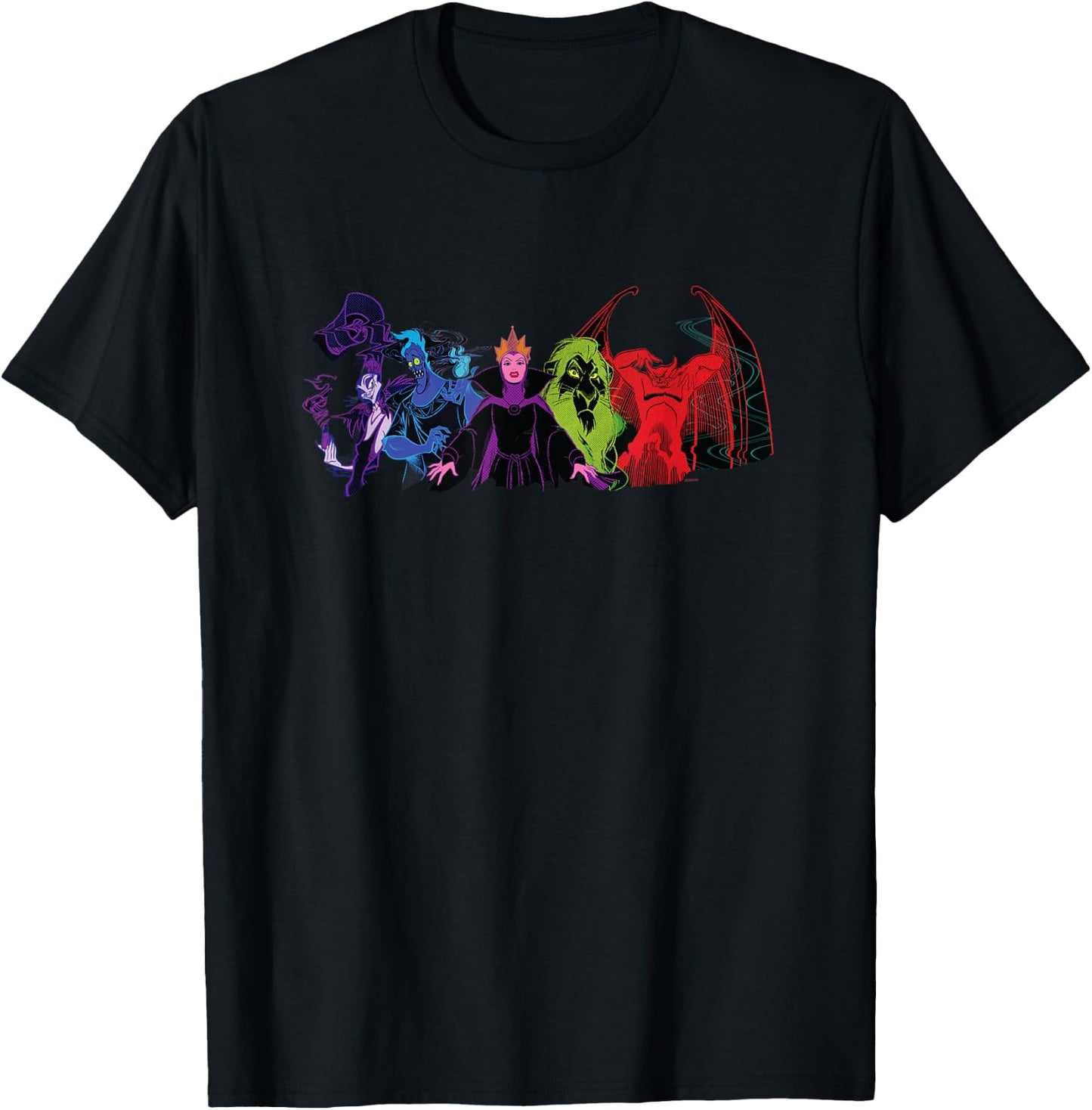 Disney Villains Squad Wickedly Chaotic Colors Anti-Love T-Shirt - T-Shirt | Black