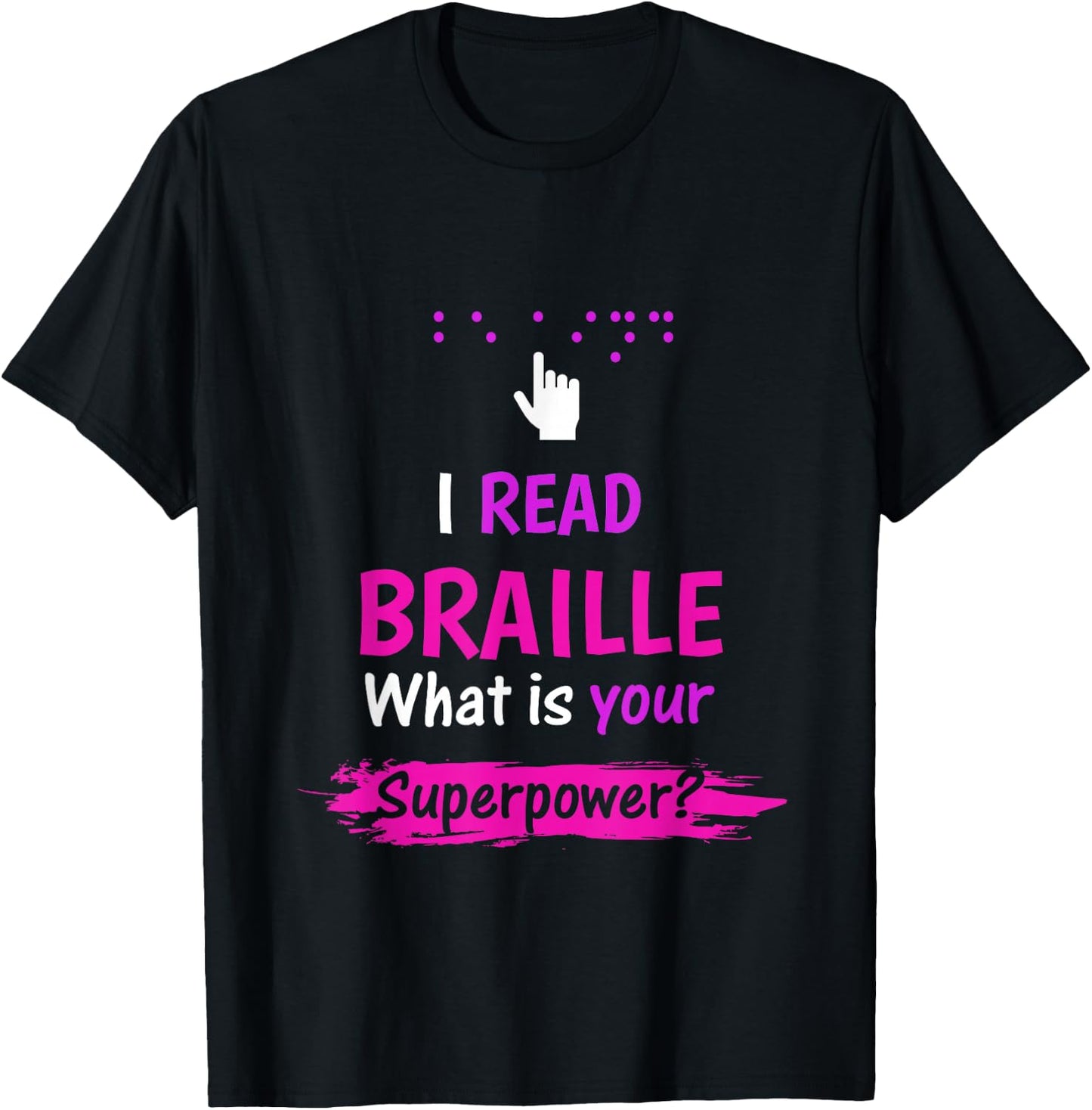 Be Kind Blind Awareness braille T-Shirt - T-Shirt | Black