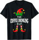 Xmas Coffee drinking Elf Family Matching Christmas Pajama T-Shirt - T-Shirt | Black