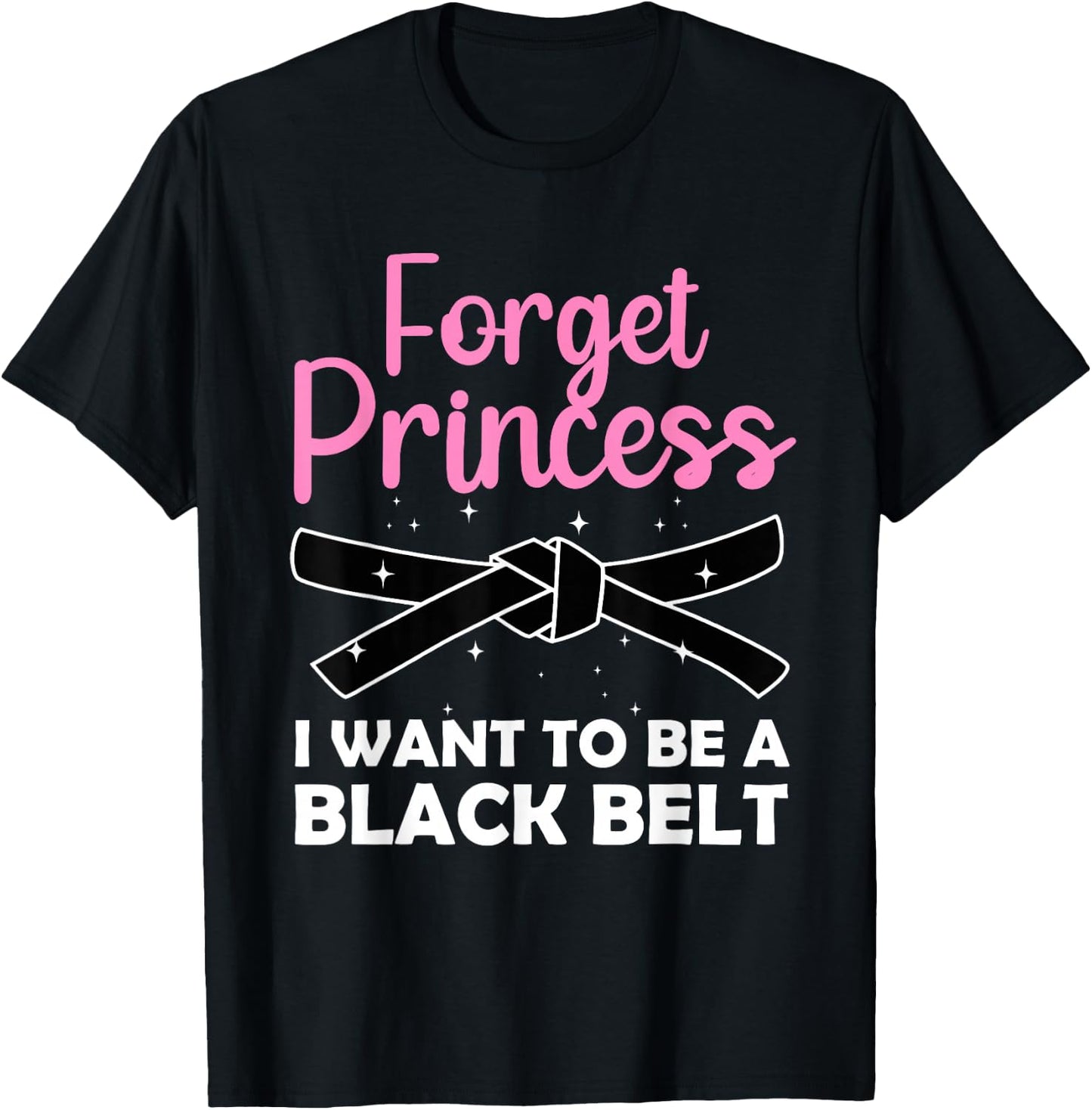 Funny Karate Design Girls Black Belt Martial Arts Small T-Shirt - T-Shirt | Black