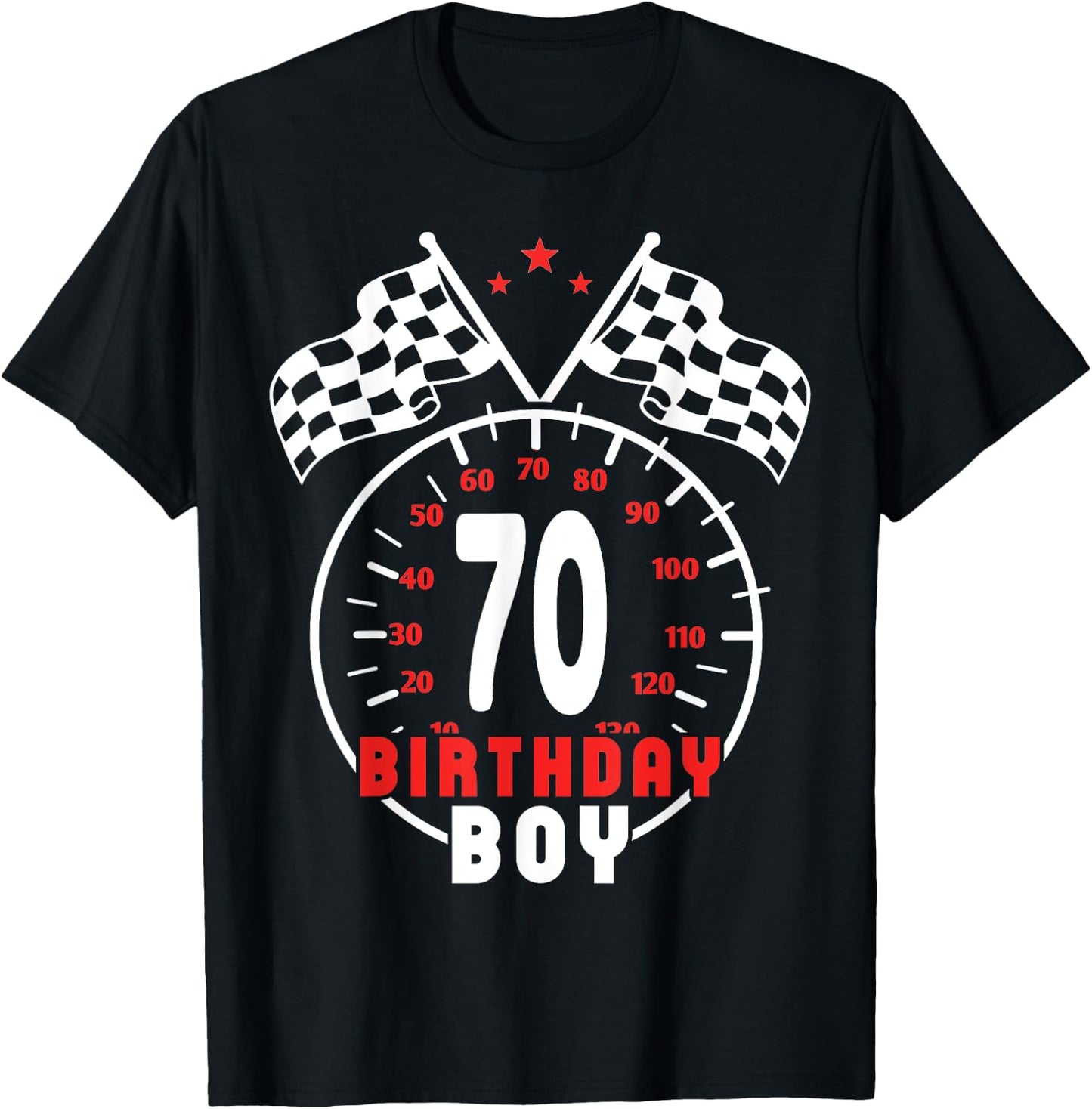 70th Birthday Boy Race Car Racing Car Driver 70 Year Old T-Shirt - T-Shirt | Black
