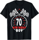 70th Birthday Boy Race Car Racing Car Driver 70 Year Old T-Shirt - T-Shirt | Black