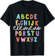 Alphabet ABC Elemeno Teacher Student Back To School Gift T-Shirt - T-Shirt | Black
