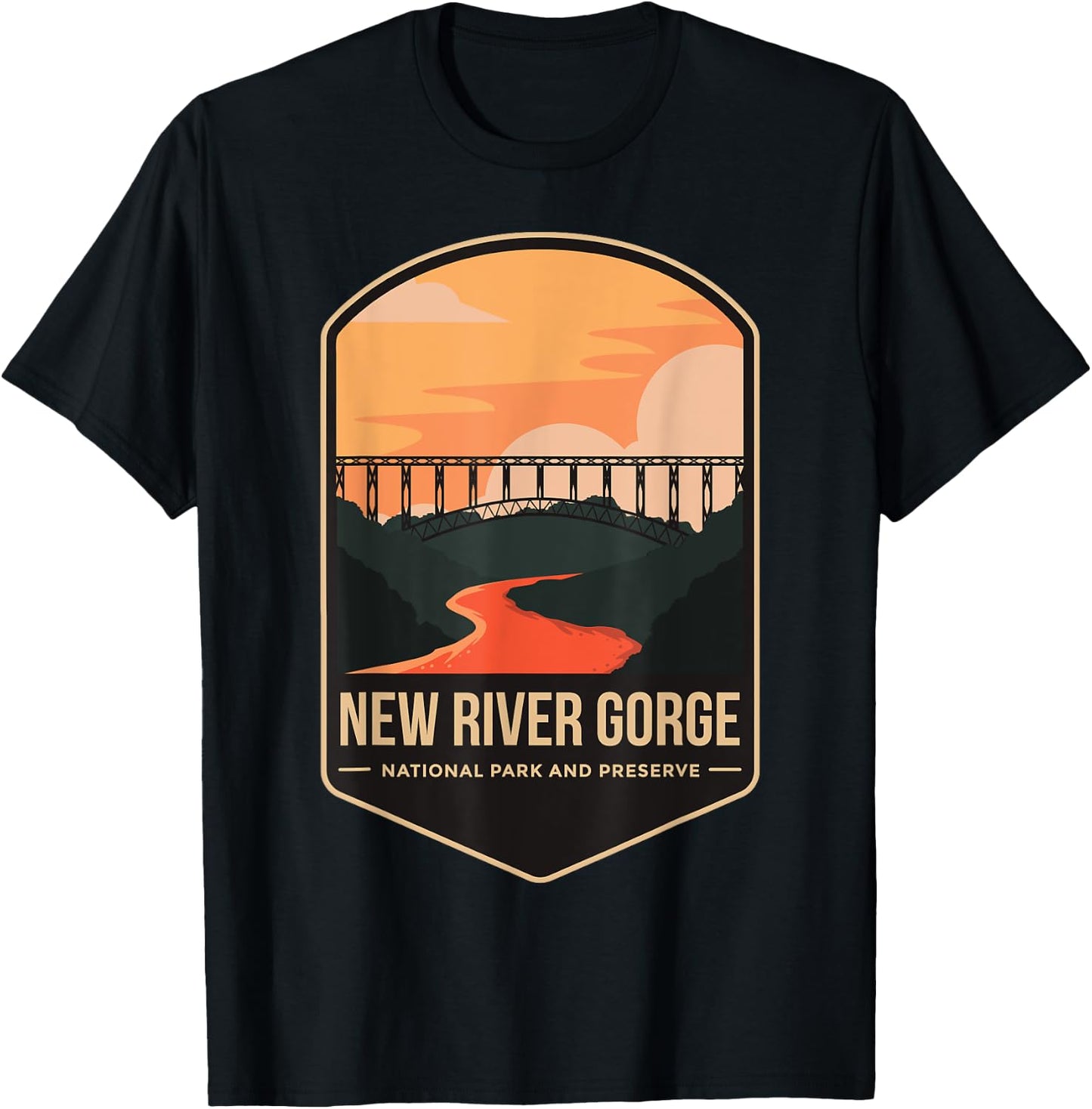 New River Gorge National Park 1978 West Virginia T-Shirt - T-Shirt | Black