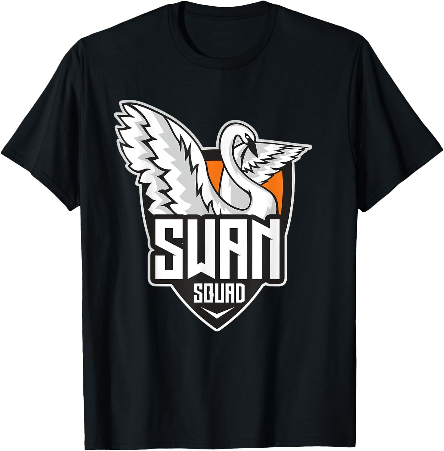 Swan Squad Migratory Birds Swan T-Shirt - T-Shirt | Black