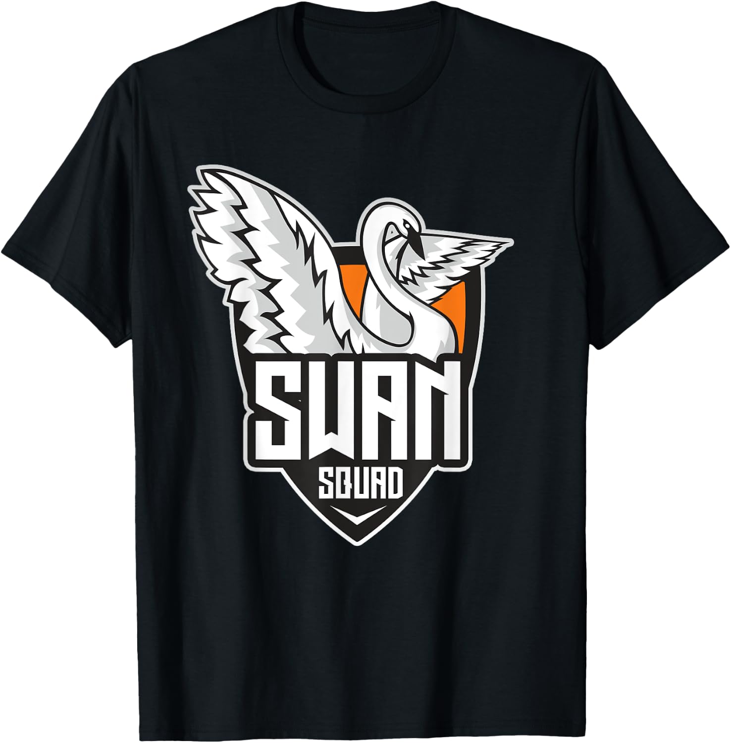 Swan Squad Migratory Birds Swan T-Shirt - T-Shirt | Black