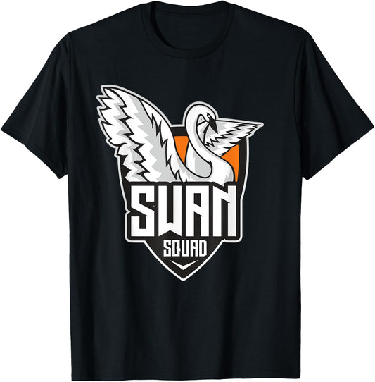 Swan Squad Migratory Birds Swan T-Shirt - T-Shirt | Black
