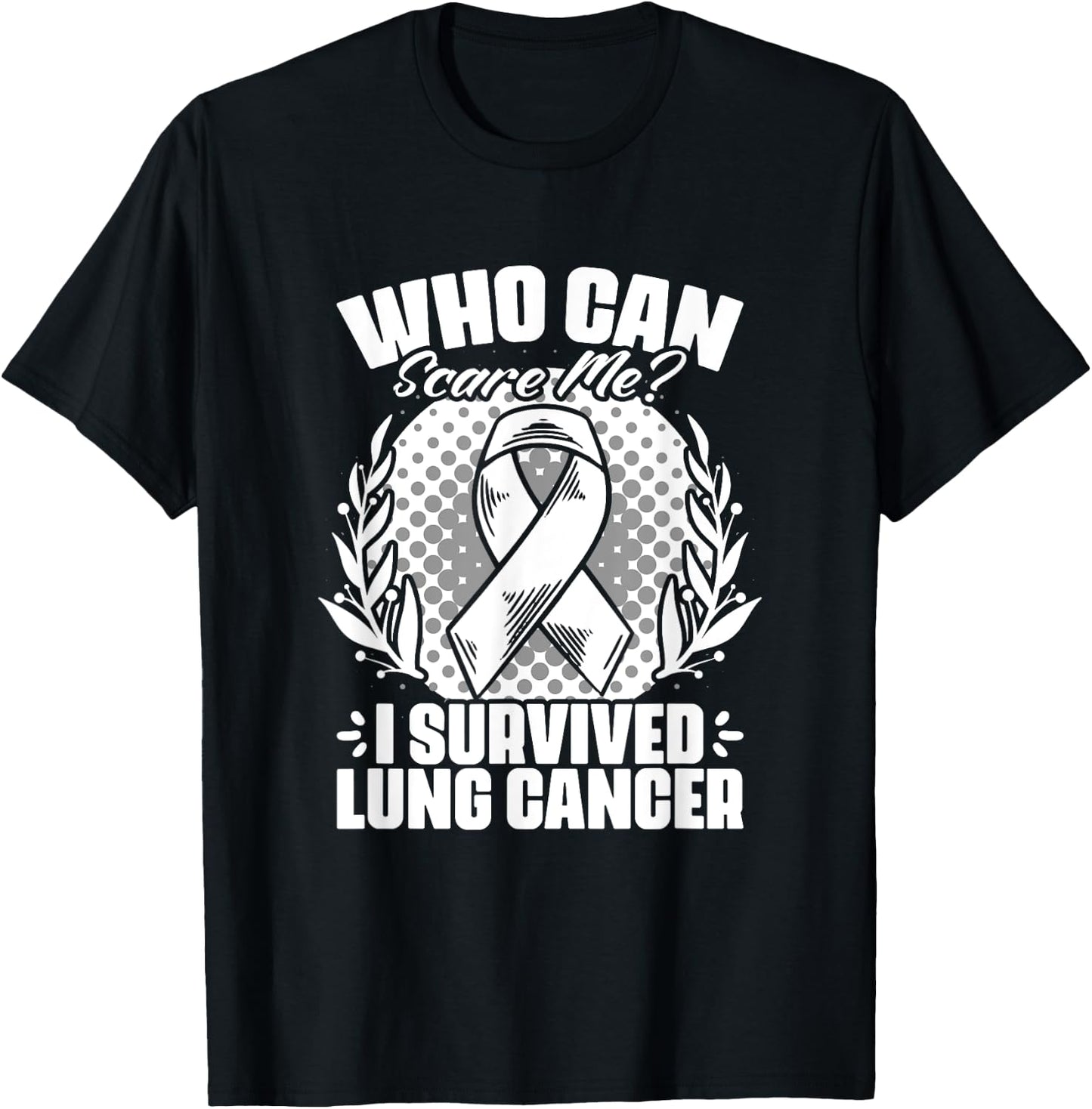 I Survived Lung Cancer Warrior Support Lung Cancer Survivor T-Shirt - T-Shirt | Black