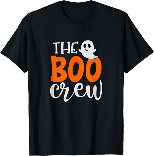 The Boo Crew, Halloween Ghost Costume, Halloween Fun Gift T-Shirt - T-Shirt | Black