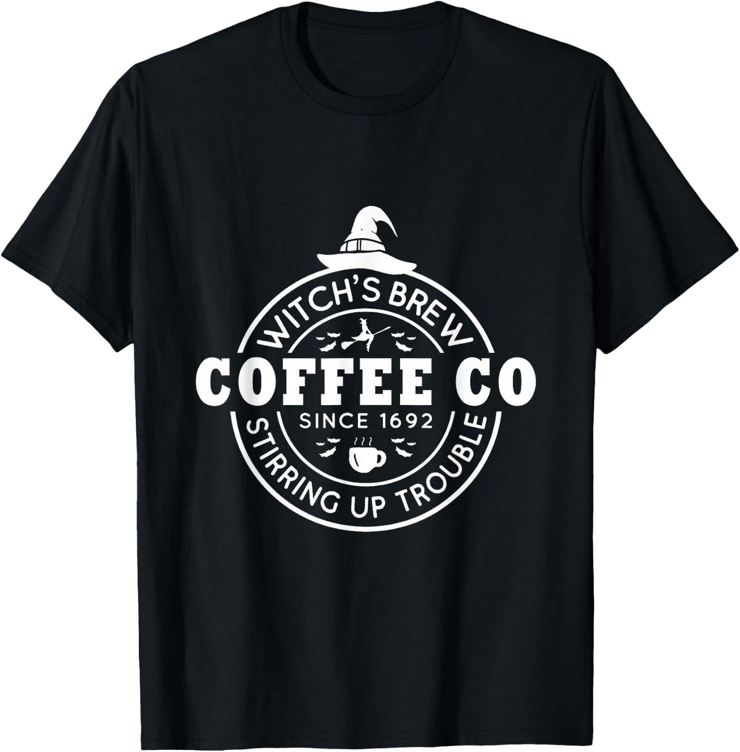 Witches Brew Coffee Co Halloween Witch Coffee Lovers T-Shirt - T-Shirt | Black
