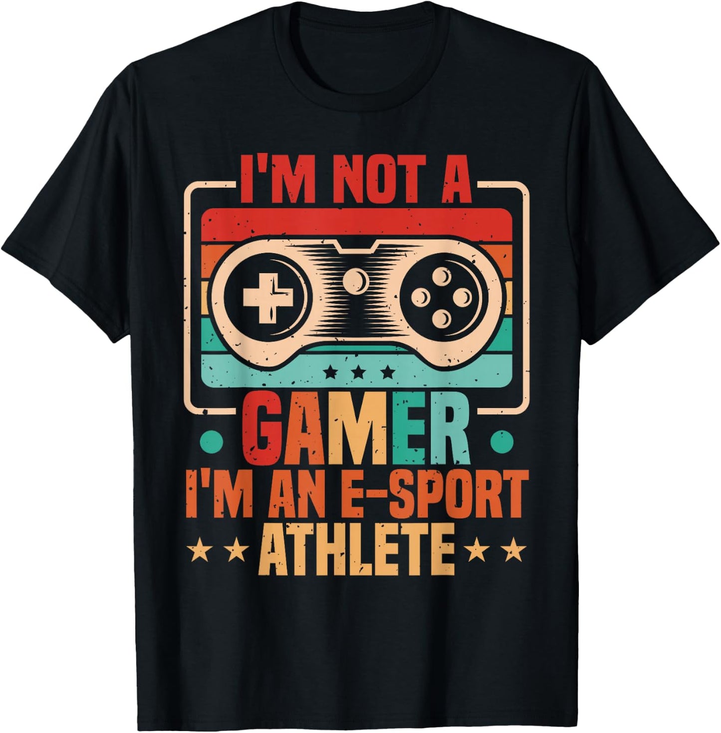 Gamer & E-Sport Athlete, Funny Video Games & eSport Gaming T-Shirt - T-Shirt | Black