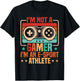 Gamer & E-Sport Athlete, Funny Video Games & eSport Gaming T-Shirt - T-Shirt | Black