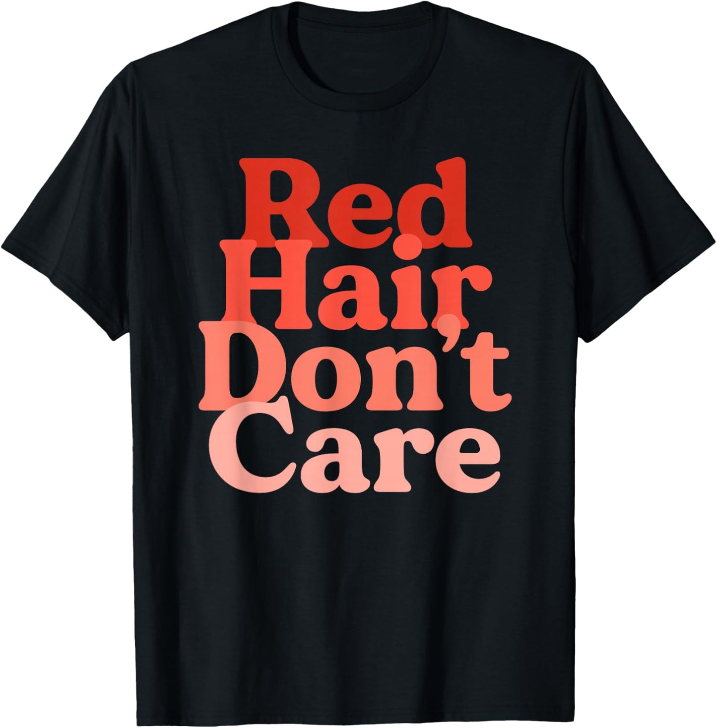 Red Hair Don't Care Funny Redhead Retro Ginger Women T-Shirt - T-Shirt | Black