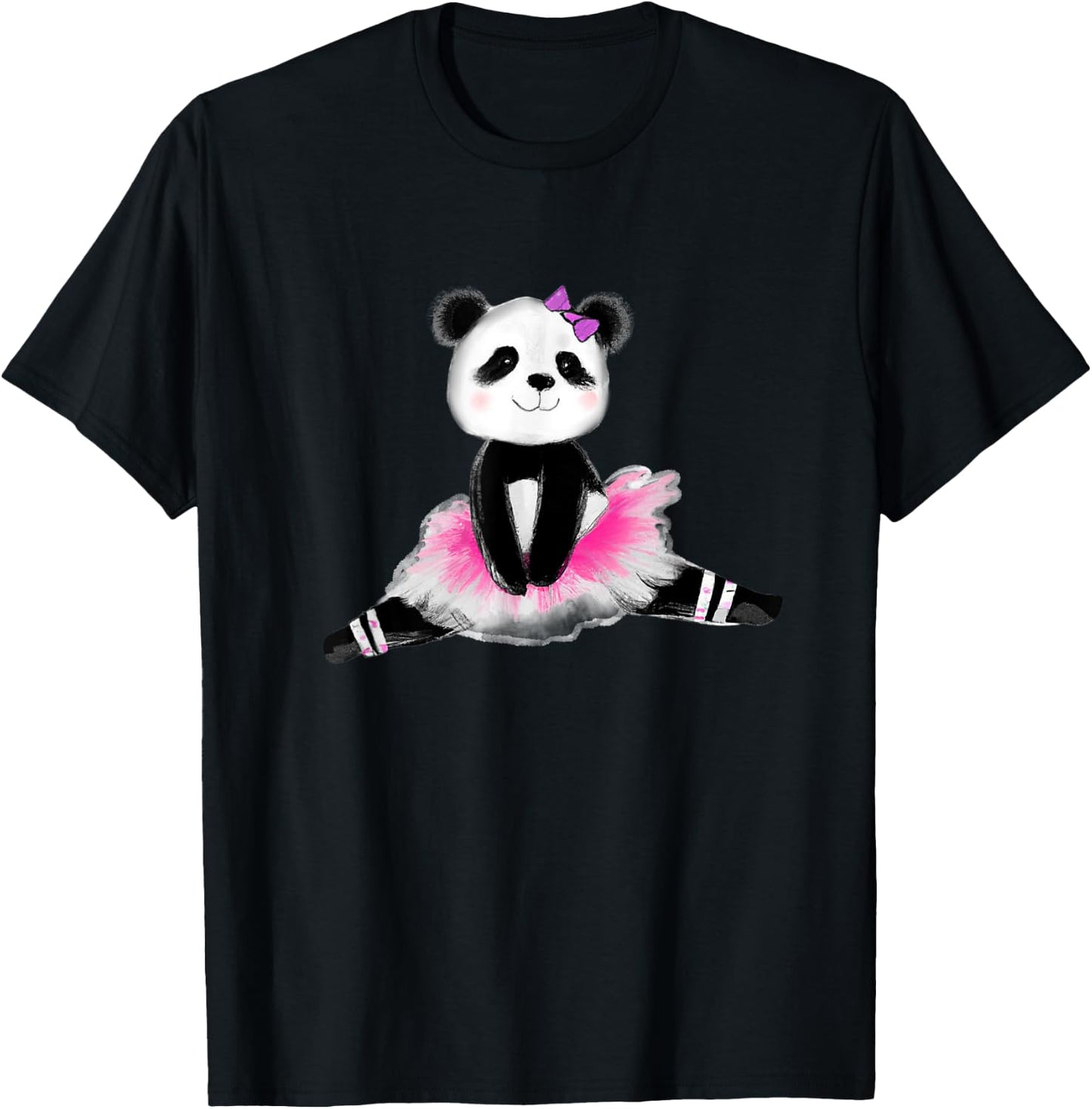 Panda bear,panda ballerina . T-Shirt - T-Shirt | Black
