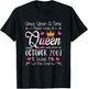 14 Years Old Birthday Girls 14th Birthday Queen October 2007 T-Shirt - T-Shirt | Black