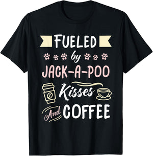 Jack-A-Poo Dog Mom Coffee Lover Men Women Girls Kids T-Shirt - T-Shirt | Black