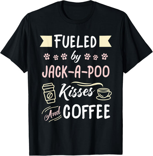 Jack-A-Poo Dog Mom Coffee Lover Men Women Girls Kids T-Shirt - T-Shirt | Black