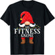 Fitness Gnome Matching Christmas Family Pajama T-Shirt - T-Shirt | Black
