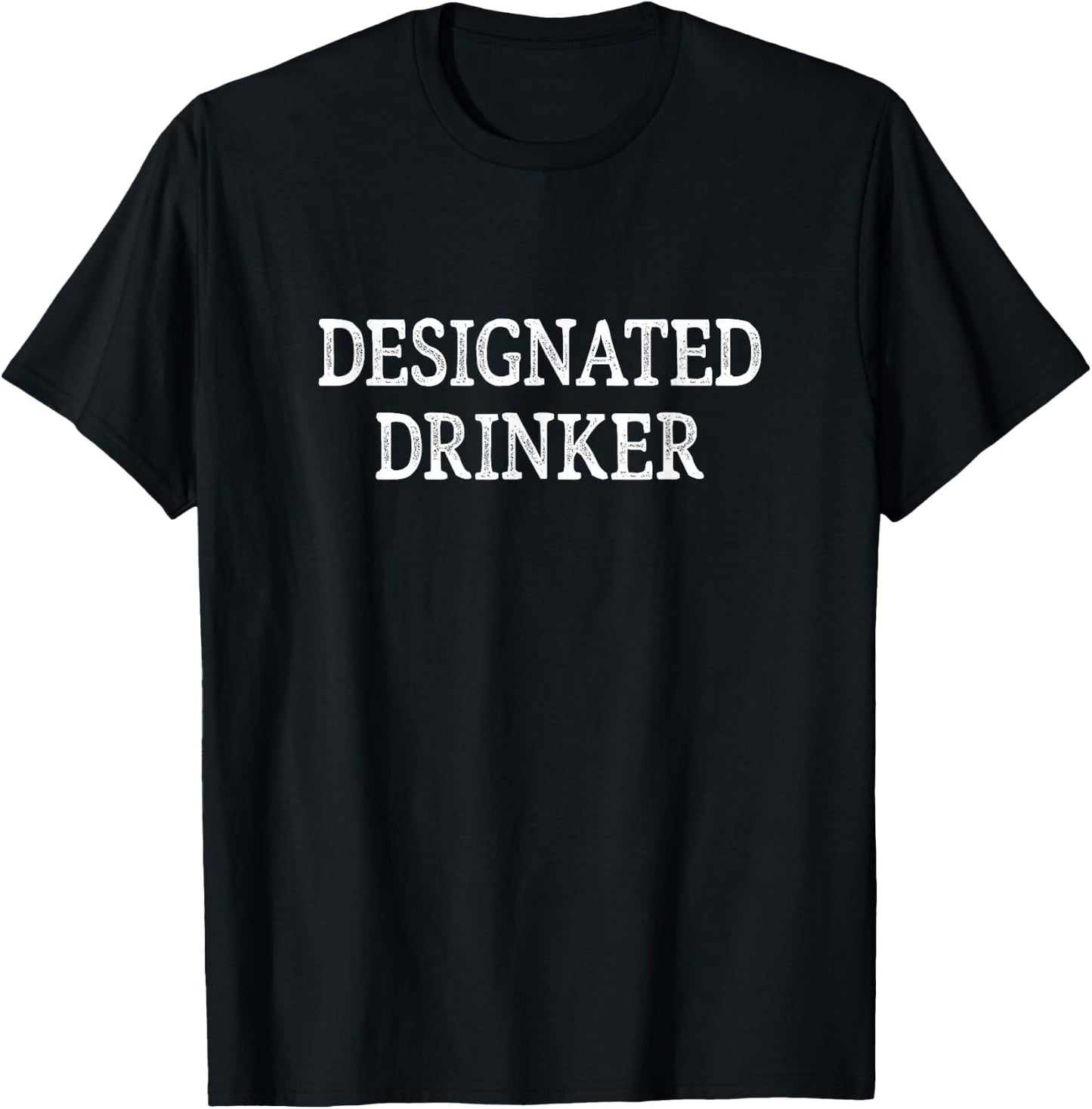 Designated Drinker - Vintage Style T-Shirt - T-Shirt | Black