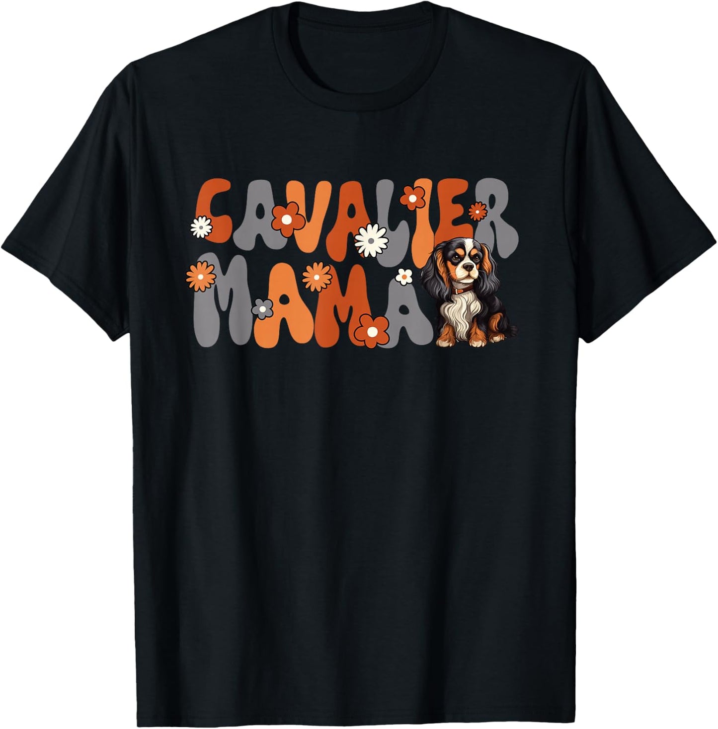 Cavalier King Charles Spaniel Groovy World's Best Cavalier T-Shirt - T-Shirt | Black