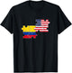 Colombia USA Flag American Colombian T-Shirt - T-Shirt | Black