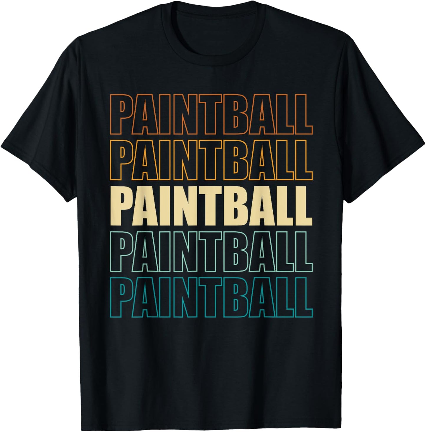 Vintage Paintball Paintballing Paintballer Retro T-Shirt - T-Shirt | Black