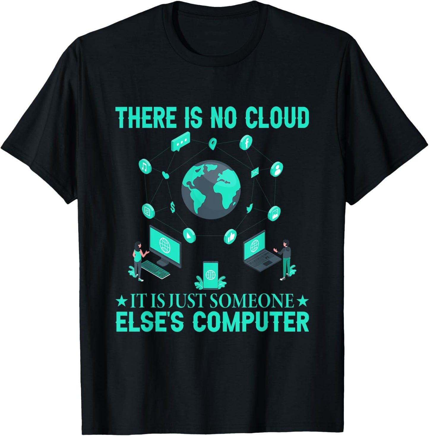 Network Technician Funny Sayings for VLAN T-Shirt - T-Shirt | Black