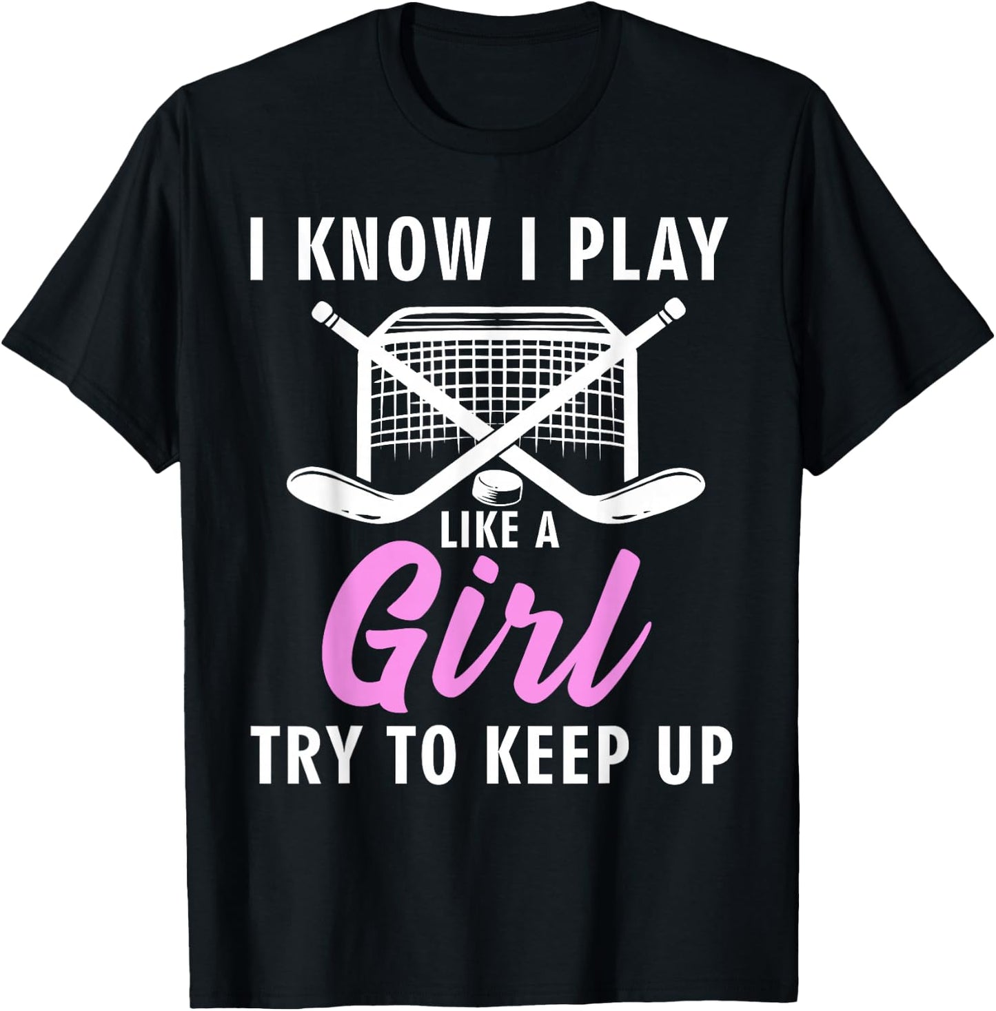Cool Ice Hockey Girls Field Hockey Lover Team T-Shirt - T-Shirt | Black