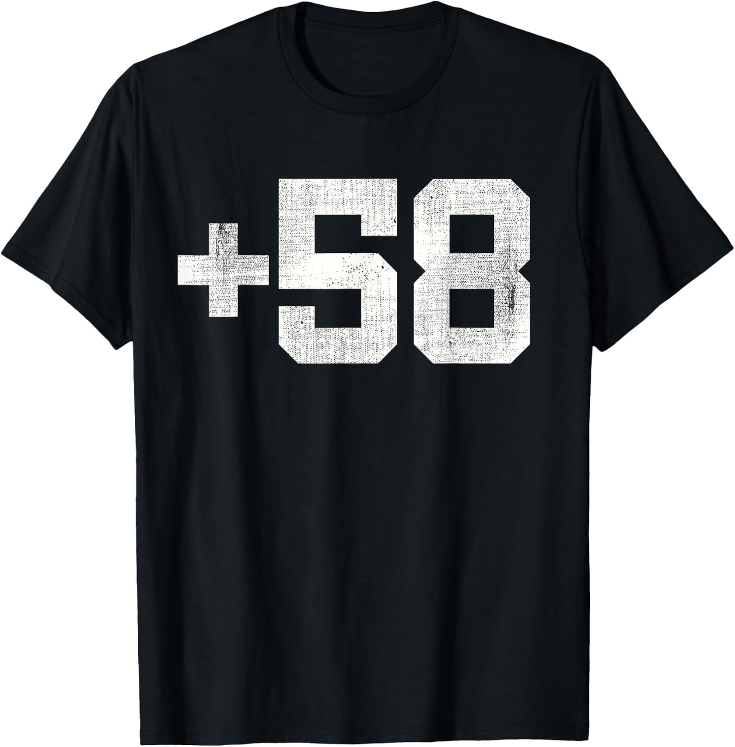 Venezuela country code, plus fifty eight (+58) T-Shirt - T-Shirt | Black
