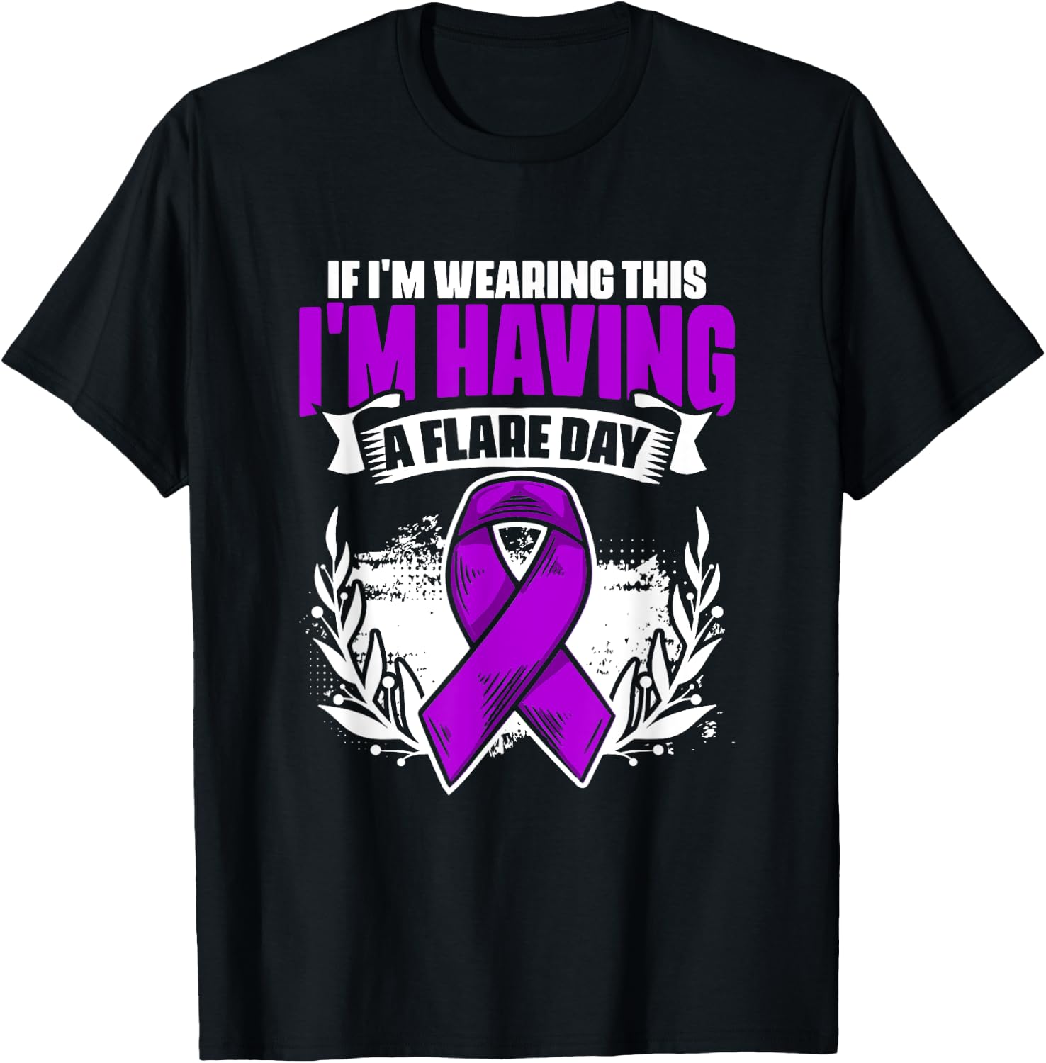 Flare Day - Fibro Survivor Warrior Fibromyalgia Awareness T-Shirt - T-Shirt | Black