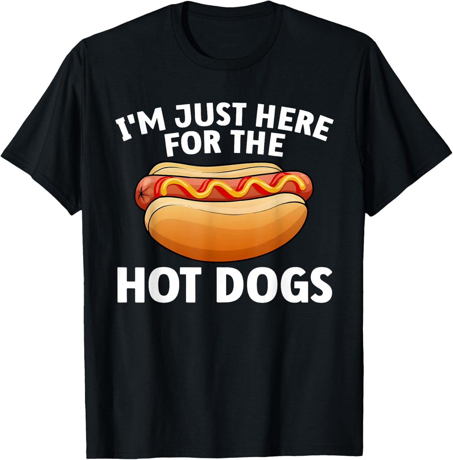 Funny Hotdog Women Kids Food Hot Dog Lovers Foodie T-Shirt - T-Shirt | Black