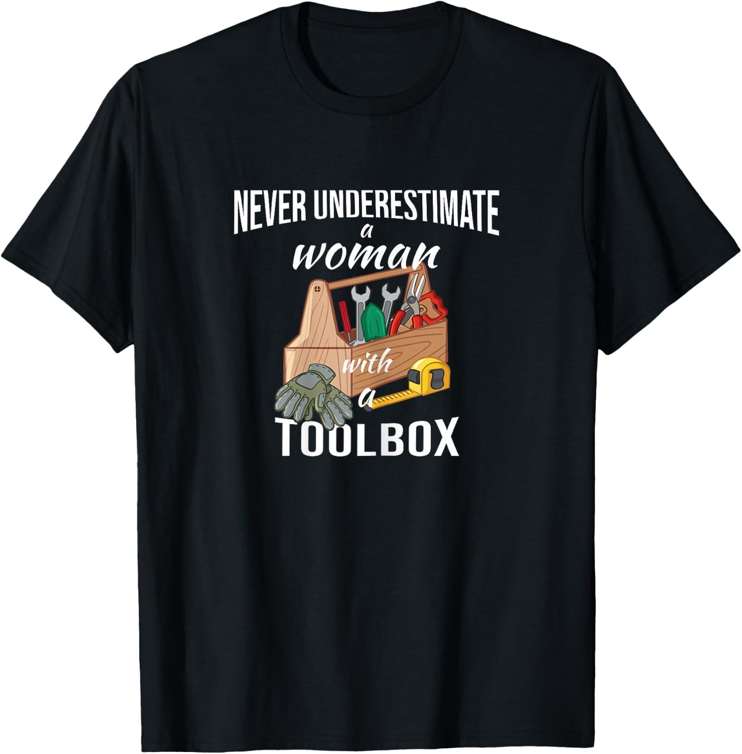 Funny Home Improvement Designs Handywoman T-Shirt - T-Shirt | Black