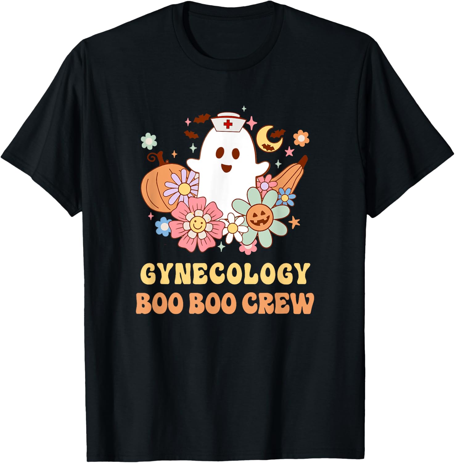 Gynecology Boo Boo Crew Nurse Halloween T-Shirt - T-Shirt | Black